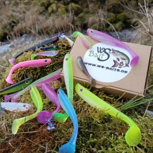 Mystery Uberraschungsbox mit gummifischen von 6,5 cm bis 14cm